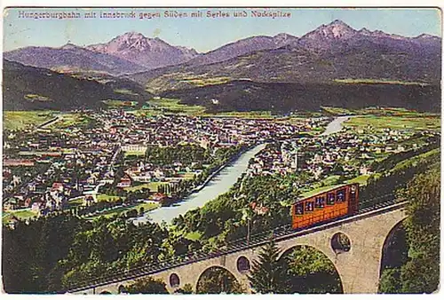 05359 Ak Innsbruck mit Hungerburgbahn 1912