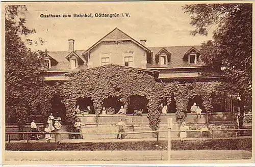 05349 Ak Gasthaus zum Bahnhof Göttengrün i.V. 1935