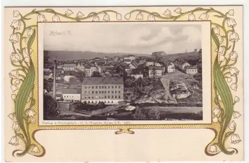 05340 Art nouveau Ak Mylau dans le Vogtland vers 1910