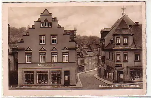 05312 Ak Hainichen in Sachsen Brückenstrasse 1940