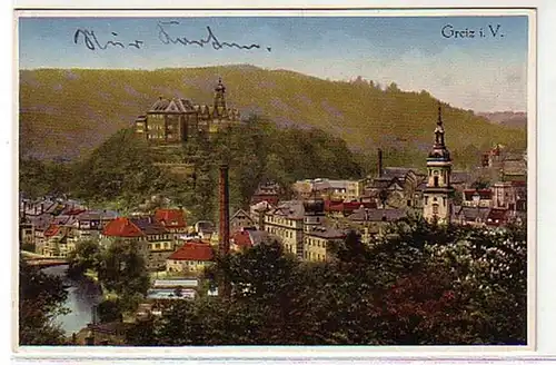 05306 Ak Greiz im Vogtland Totalansicht 1940