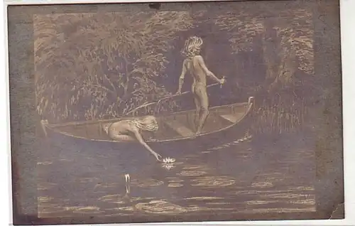 05304 Erotik Ak "Wasserrosen" von Findus um 1920