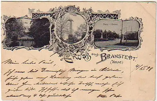 05289 Mehrbild Ak Gruß aus Bramstedt in Holstein 1898
