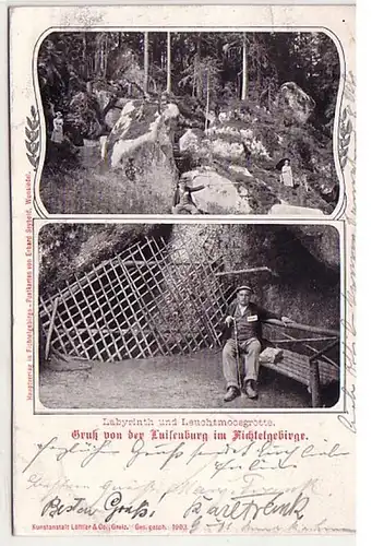 05288 Ak Salutation de la Luisenburg dans les Fichtelgebirge 1904