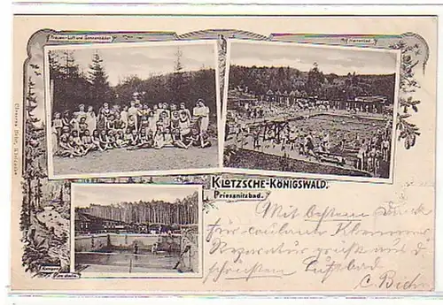 05272 Ak Klotzsche-Königswald Priessnitzbad 1905