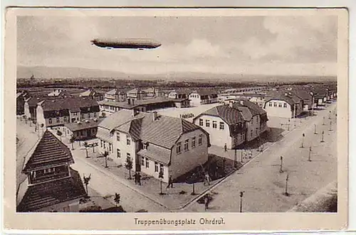 05236 Ak Zeppelin sur le terrain d'exercice militaire cri d 'oreille 1913