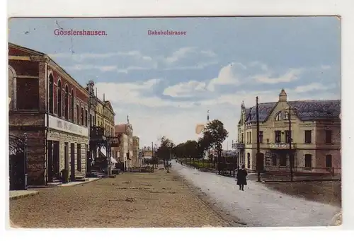 05224 Feldpost Ak Gosslershausen Bahnhofstrasse 1917