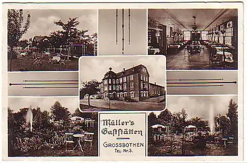 05219 Ak Grossbothen Müller Restaurants 1935