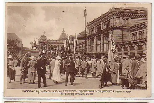 05187 Ak Hannover 9. deutsches Sängerbundesfest 1924