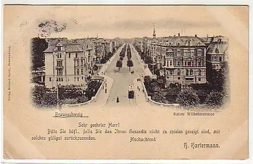 05178 Ak Braunschweig Kaiser Wilhelmstrasse 1902