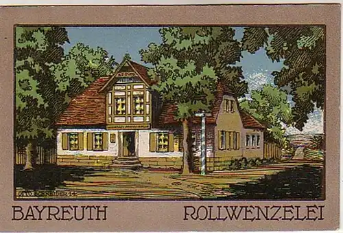 05162 Ak Bayreuth Rollwenzelei um 1930