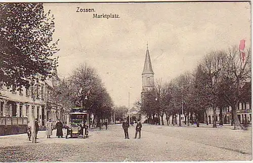 05153 Feldpost Ak Zossen Marché avec l'automobile 1915