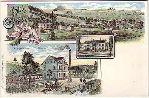 05133 Ak Gruß aus Cunersdorf Restaurant usw. um 1900