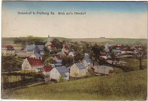 05120 Ak Naundorf près de Freiberg Vue sur l'Oberdorf 1920