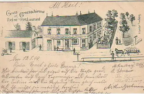 05116 Ak Salutation de Grand-Valeur Dietzes Restaurant 1899