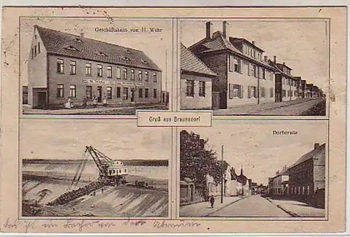 05114 Ak salutation de Braunsdorf Dorfstraße etc. 1920