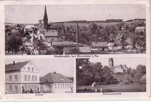 05106 Mehrbild Ak Strahwalde bei Herrnhut in Sachsen 1942