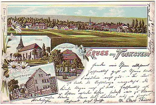 05105 Ak Lithographie Gruß aus Vockstedt Gasthof 1900