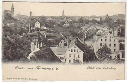 05088 Ak Gruß aus Kamenz Blick vom Eulenberg um 1900