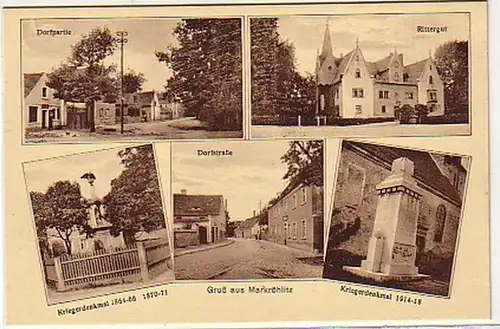 05077 Ak Gruß aus Markröhlitz Rittergut usw. um 1920