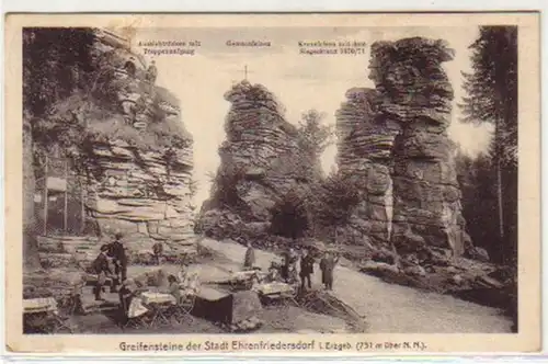 05064 Ak Greifensteine de la ville d'Honnfriedersdorf 1925