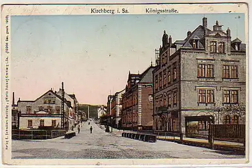 05061 Ak Kirschberg in Sachsen Königstrasse 1907