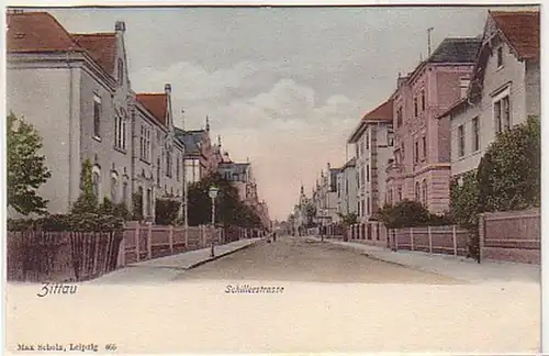05050 Ak Zittau Schillerstrasse um 1900
