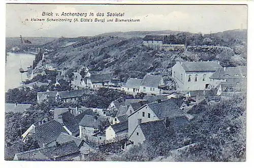 05022 Ak Blick vom Aschenberg in das Saaletal 1909