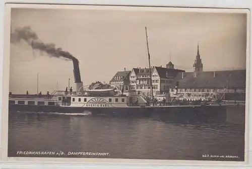 05017 Ak Friedrichshafen a.B. Entrée de vapeur 1927