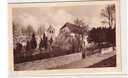 05000 Ak Naunhof b. Moritzburg Eglise avec presbytère 1936
