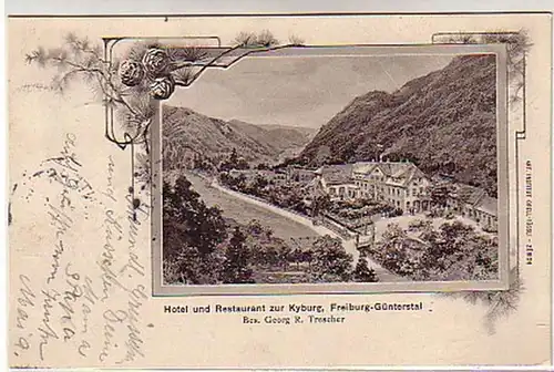 04984 Ak Hotel zu Kyburg Freiburg Günterstal 1906