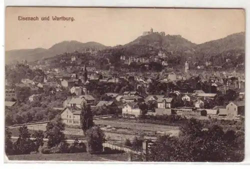 04982 Ak Total Vue d'Eisenach et Wartburg 1910