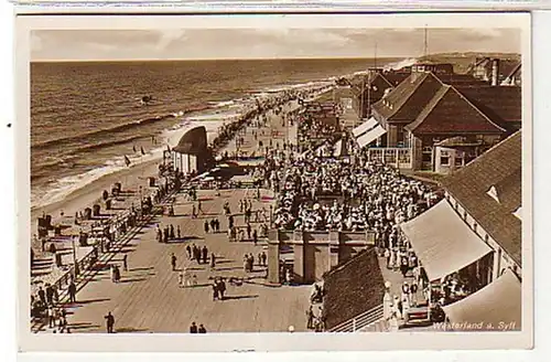 04968 Ak Westerland sur Sylt Strandweit 1937