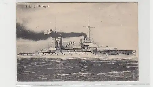 0496 Ak navire de guerre allemand S.M.S. Markgraf vers 1915