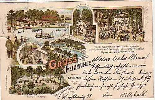 04950 Ak Salutation du moulin à fourrure Siegmar 1899