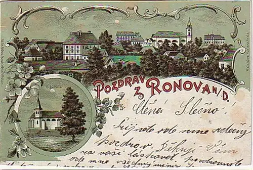 04931 Ak Pozdrav z Ronovan / D. 1900