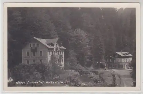 04928 Photo-Ak Hohnstein Hotel Polenztal vers 1940