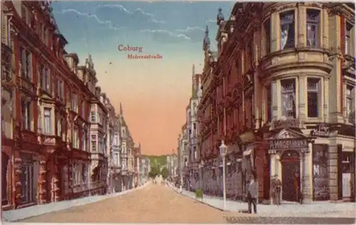 04927 Ak Coburg Mohrenstraße Mohren Cafe um 1910