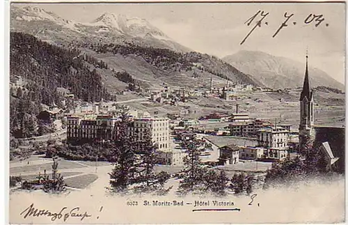 04915 Ak St. Moritz Suisse Hotel Victoria 1904