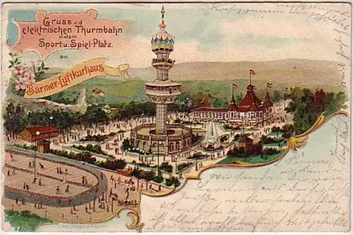 04912 Ak Lithographie Barmen Luftkurhaus 1899