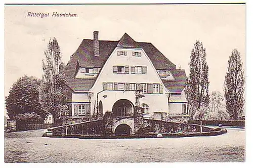 0491 Ak Rittergut Hainichen près de Otterwisch vers 1920