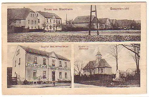 04902 Mehrbild Ak Gruß aus Stockheim Gasthof usw. 1926
