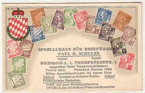 04895 Ak Maison spéciale pour timbres Dresde vers 1910