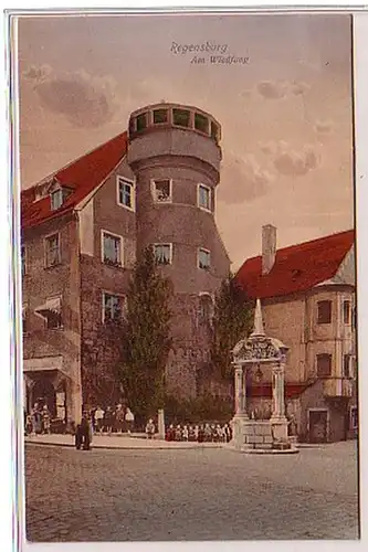 04886 Ak Regensburg am Wildfang 1914