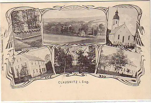 04870 Ak Clausnitz dans l'agence de poste de M. Erzgeb., etc. vers 1910