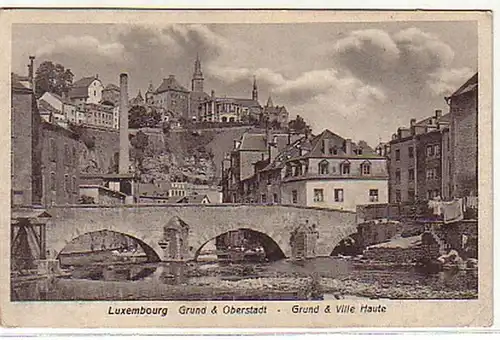 04854 Ak Luxemburg Grund & Oberstadt 1914