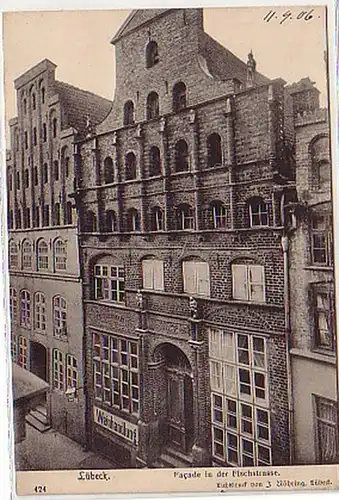 04849 Ak Lübeck Facade in der Fischstraße 1906