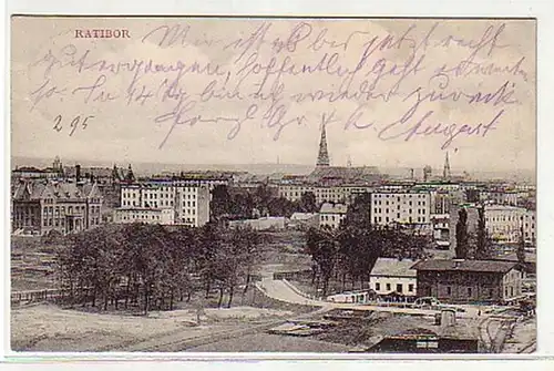 04843 Ak Schlesien Ratibor Totalansicht 1912