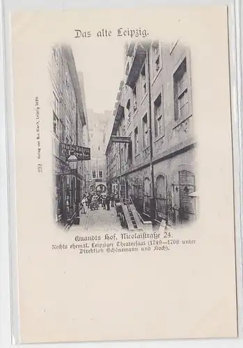 04838 Ak Leipzig Quandts Hof Nicolaistraße 24 vers 1905