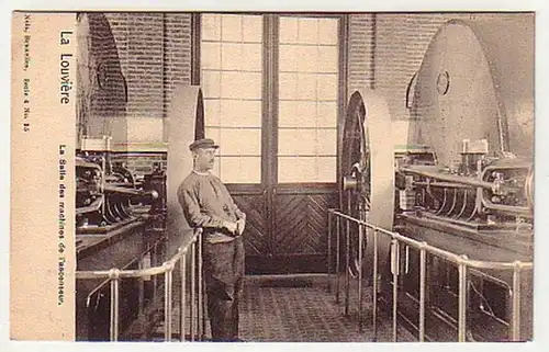 04830 Ak La Louvière Belgien Maschinenhalle um 1900